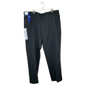 Haggar Men Classic Fit Cool Right Dress Pant Dark Grey 44WX 32L Performance Flex